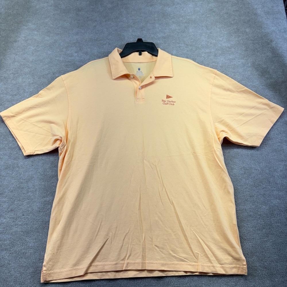 Peter Millar Peach Polo Size XL. 
 Bay Harbor Golf Club Embroidered on the Front